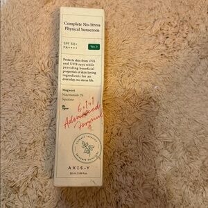 AXIS-Y Complete No-Stress Physical/Mineral Sunscreen - SPF 50 w/ 2% Niacinamide